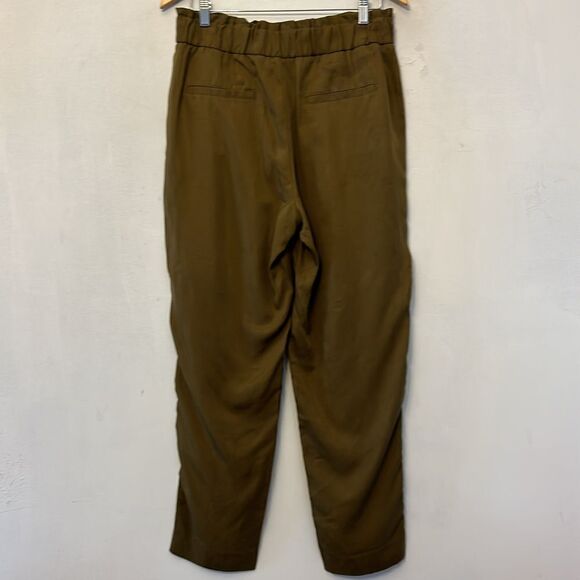 Banana Republic olive green elastic waistband pull on pants Size M EUC - Picture 5 of 8